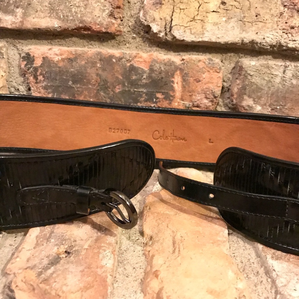 Cole haan genuine leather black belt